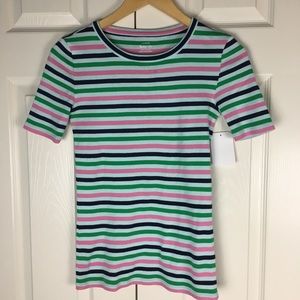 New J. Crew Perfect Fit Striped Tee Shirt Top XXS